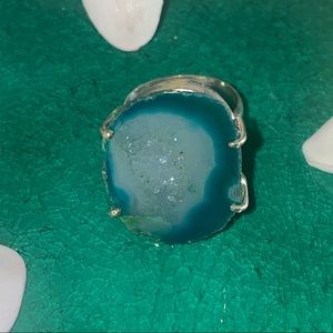 Druzy Agate Gemstone handcrafted ring